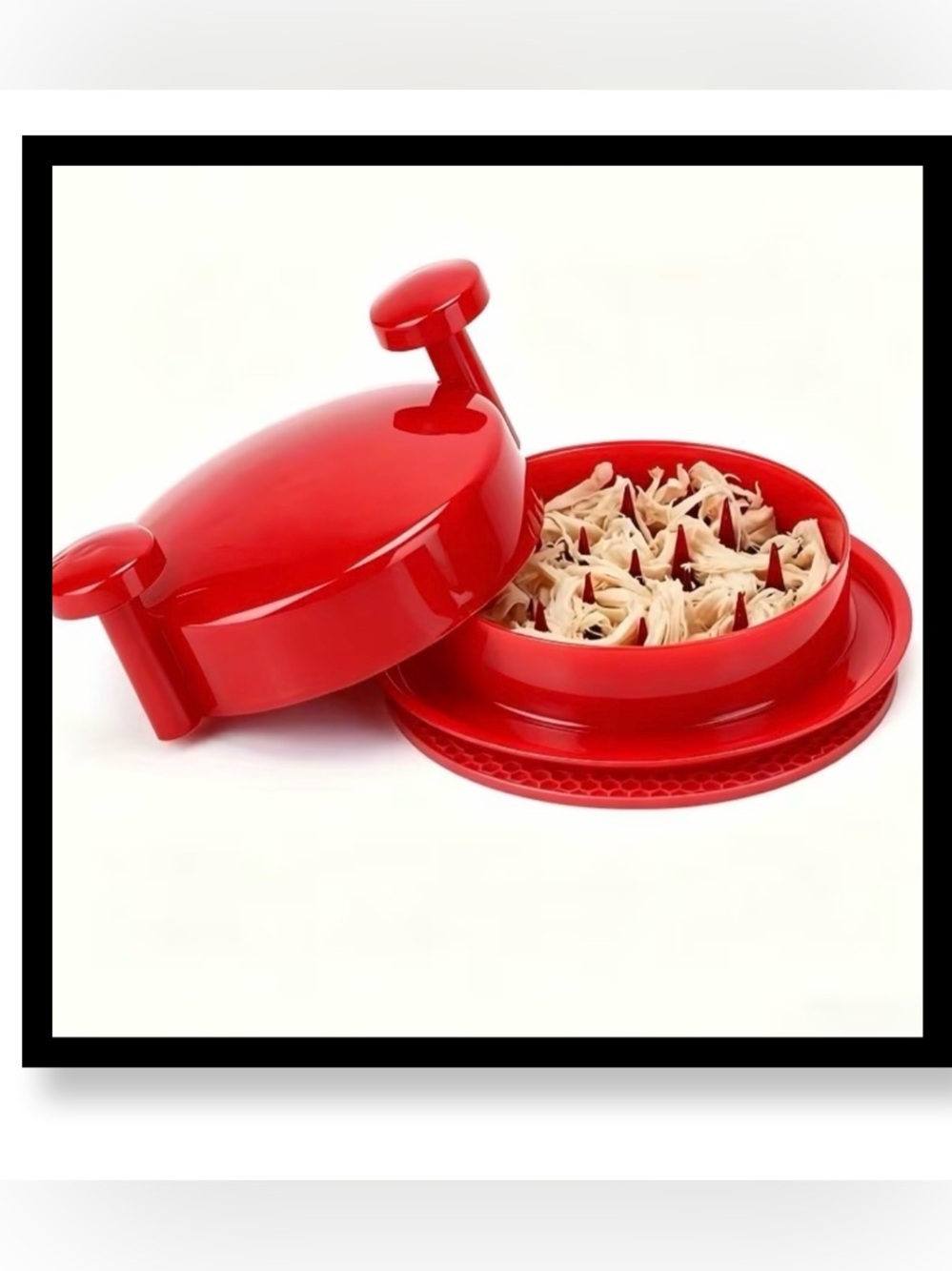 Red Manual Meat Shredder